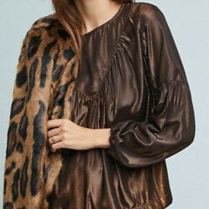 Anthropologie Amadi Merry Bronze Blouse